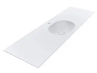 Umywalki - Miraggio New York Umywalka meblowa 185x55 cm Miramarble biały mat 69125564 - miniaturka - grafika 1