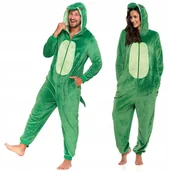 Piżamy damskie - ONESIE Dinozaur Jednoczęściowa Piżama z Kapturem Unisex Kostium MORAJ L - miniaturka - grafika 1