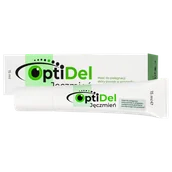 Wzrok i słuch - OptiDel Jęczmień, maść do powiek na jęczmień zewnętrzny, 15 ml - miniaturka - grafika 1