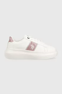 Buty dla dziewczynek - U.S. Polo Assn. sneakersy dziecięce kolor biały - grafika 1