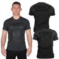 Koszulki męskie - Beltor Koszulka Męska Strength T-shirt Sportowy Rozmiar L Slim Bawełna - miniaturka - grafika 1