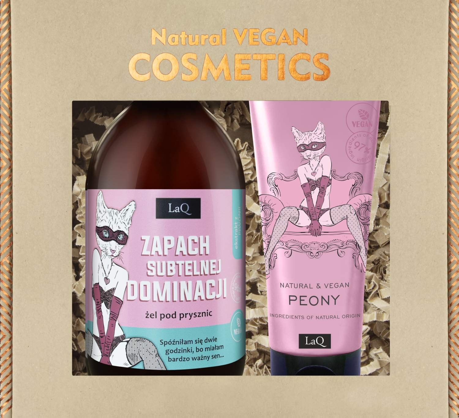 Laq Zestaw Piwonia: Żel 500 ml + Balsam w tubie 200 ml