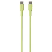 Kable USB - Kabel USB Typ-C - USB Typ-C PURO Icon Soft Cable 1.5 m Jasnozielony - miniaturka - grafika 1