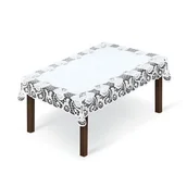 Obrusy i serwetki - Obrus żakardowy prostokąt 254260/120y 120 x 160 cm biały - miniaturka - grafika 1