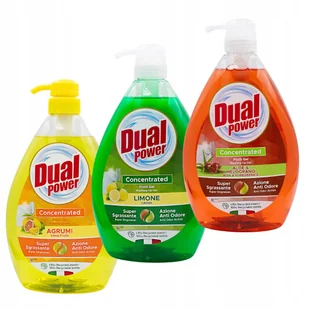 Zestaw DUAL POWER włoski płyn do naczyń Citrus Fruits + Cytryna + Aloe&Melo - Płyny do naczyń - miniaturka - grafika 1