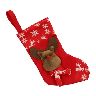 Skarpeta Świąteczna Z Łosiem Puna na Prezent 15X32 - Ozdoby bożonarodzeniowe - miniaturka - grafika 1