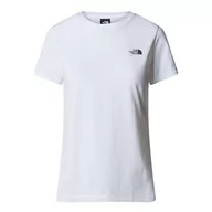 Koszulki sportowe damskie - Koszulka The North Face Simple Dome 0A87NHFN41 - biała - miniaturka - grafika 1