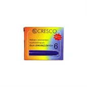 Artykuły biurowe - Cresco Naboje do piór niebieskie 6 sztuk dla leworęcznych - miniaturka - grafika 1