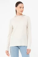Bluzy sportowe damskie - Bluza damska bambusowa z kapturem Viking Canby 8200 beżowy - miniaturka - grafika 1