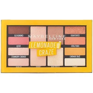 Maybelline Lemonade Craze Eyeshadow Palette paleta cieni róży i rozświetlaczy 12g - Korektory do twarzy - miniaturka - grafika 1