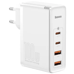 Baseus GaN2 Pro 2x USB + 2x USB-C 100W biały | - Ładowarki do telefonów - miniaturka - grafika 1