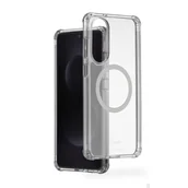 Etui i futerały do telefonów - Hama Magnetyczne etui na telefon komórkowy Extreme Protect do Samsung Galaxy S25 Edge (licencja Bumper D3O, kompatybilny z Qi2, z magnesem, przezroczyste etui z anty zażółceniem, etui do ładowania - miniaturka - grafika 1