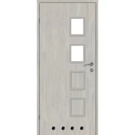 Drzwi wewnętrzne - Artens Drzwi wewnętrzne z tulejami wentylacyjnymi Prato dąb szary 60 lewe - miniaturka - grafika 1