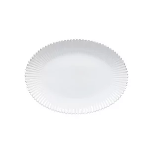 Biała kamionkowa owalna taca Costa Nova Pearl, szer. 50 cm - Tace i patery - miniaturka - grafika 1