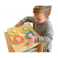 Sortery dla dzieci - Masterkidz Podwójny Drewniany Sorter Kształtów Kolorowe Klocki Masterkidz MK02259 - miniaturka - grafika 1