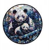 Układanki dla dzieci - Drewniane puzzle / Wooden Puzzle / Rodzina Pand / Duży Format A3 / 180 el. - miniaturka - grafika 1