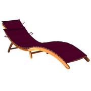 Leżaki ogrodowe - vidaXL Ogrodowy leżak z poduszką lite drewno akacjowe 3061581 - miniaturka - grafika 1