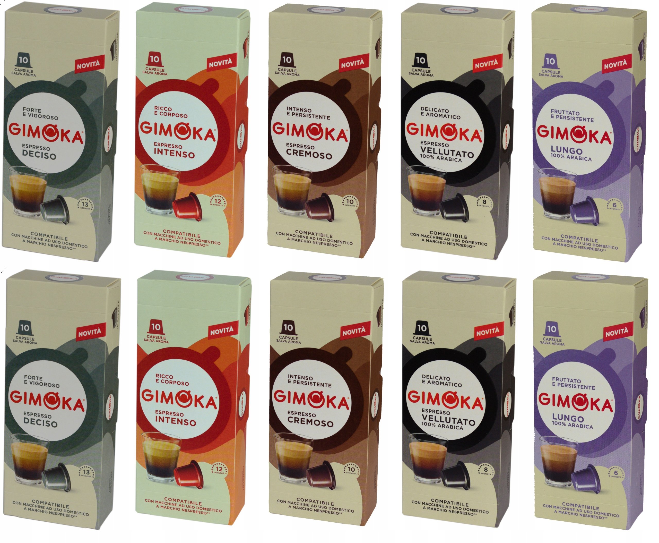 Kapsułki z kawą do Nespresso marki Gimoka MIX 100 sztuk