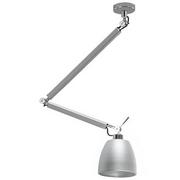 Lampy sufitowe - Minimalistyczna lampa wisząca Zyta do pokoju aluminium - miniaturka - grafika 1