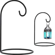 Biżuteria - akcesoria - Marrakesh Deco Estetyczny metalowy stojak na biżuterię w kolorze czarnym o wysokości 20 cm Hak na pasterza mały ze stojakiem jako dekoracja balkonu Hak na latarnię stojący jako dekoracja świąteczna lub dekoracja parapetu - miniaturka - grafika 1