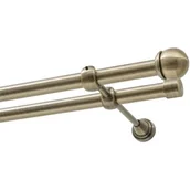 Karnisze - Karnisz DECASTYL Gałka Max podwójny 240 cm Mosiądz antyczny - miniaturka - grafika 1