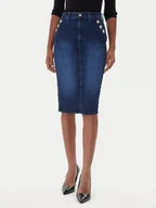 Spódnice - Guess Spódnica jeansowa W5BD1T D0791 Niebieski Regular Fit - miniaturka - grafika 1