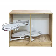 Nerki - Kosz Cargo Corner 600mm Nerka Lewa Biała Cichy Domyk Mata Antypoślizgowa - miniaturka - grafika 1