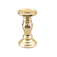 Świeczniki - Świecznik ceramiczny złoty 10 x 18,5 cm - miniaturka - grafika 1