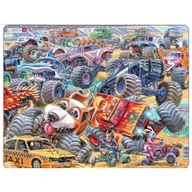 Puzzle - Puzzle 35 el. Wyścig Monster Trucków Larsen - miniaturka - grafika 1