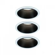 Oprawy, klosze i abażury - Paulmann Zestaw Oprawa wbudowana Cole Coin 3st ś okr stała LED3x6,5W 2700K 230V Biały/Czarny-mat/twszt 93402 - miniaturka - grafika 1