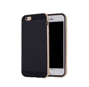 Etui ochronne na Apple iPhone 6 Plus 5,5 cala twarde etui o wyglądzie karbonu (złote) - Etui i futerały do telefonów - miniaturka - grafika 1