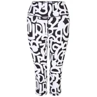 Spodnie sportowe damskie - Legginsy damskie 3/4 Dare 2b Influential 3/4 Rozmiar: L / Kolor: biały/czarny - miniaturka - grafika 1