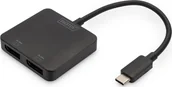 Huby USB - HUB USB Digitus DIGITUS USB-Hub 2-Port C ->2xDP m.Kabel schwarz - miniaturka - grafika 1