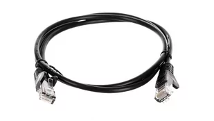 Kabel krosowy patchcord U/utp kat.5e Cca czarny 1m - Patchcordy - miniaturka - grafika 2