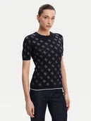 Swetry damskie - Guess Sweter W5GR20 Z3D60 Granatowy Regular Fit - miniaturka - grafika 1