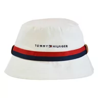 Czapki męskie - Kapelusz Tommy Hilfiger Established Tape Bucket Biały - AM0AM08271-YBI - miniaturka - grafika 1