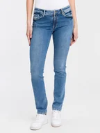 Spodenki damskie - Cross Jeans Dżinsy - Slim fit - w kolorze niebieskim - miniaturka - grafika 1