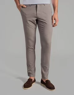spodnie scordia brąz classic fit - Spodnie męskie - miniaturka - grafika 1