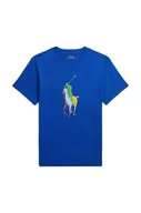 Koszulki dla chłopców - Polo Ralph Lauren t-shirt bawełniany dziecięcy kolor niebieski z nadrukiem - miniaturka - grafika 1