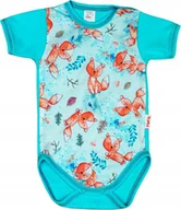 Body dla niemowląt - Body KRÓTKI rękaw ZDOBIONE Liski r 62 KLEKLE - miniaturka - grafika 1