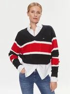 Swetry damskie - Tommy Jeans Sweter DW0DW15941 Kolorowy Regular Fit - miniaturka - grafika 1