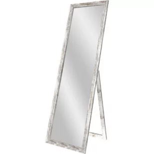 Styler Sicilia lustro prostokątne 46x146 cm stojące rama bielone przecierane drewno mat LU-12260 - Lustra - miniaturka - grafika 1