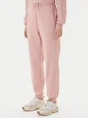 Spodnie damskie - Guess Spodnie materiałowe 179778 Różowy Slim Fit - miniaturka - grafika 1