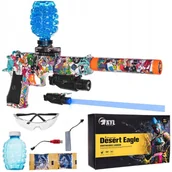 Zabawki militarne - Pistolet Automatyczny Deserteagle Z Kolorową Grafiką Na Kulki Żelowe - miniaturka - grafika 1