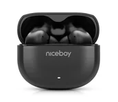 Słuchawki - Niceboy Pins 4 ANC 400 mAh + 2x 50 mAh IPX4 czarny - miniaturka - grafika 1