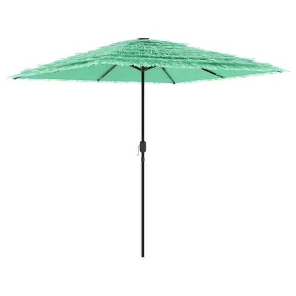 Parasol Ogrodowy z Korbą, 248x248x248 cm, Zielony, Poliester ze Stalą, Ni