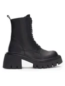 Botki damskie - Badura Botki 8099 Czarny - miniaturka - grafika 1