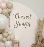 Pamiątka Chrztu Świętego - Naklejka okazjonalna: Chrzest Święty - różne czcionki - miniaturka - grafika 1