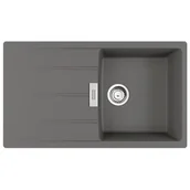 Zlewozmywaki - Franke Centro CNG 611-86 GSC Zlewozmywak granitowy jednokomorowy 86x50 cm kamienny szary 114.0687.329 - miniaturka - grafika 1