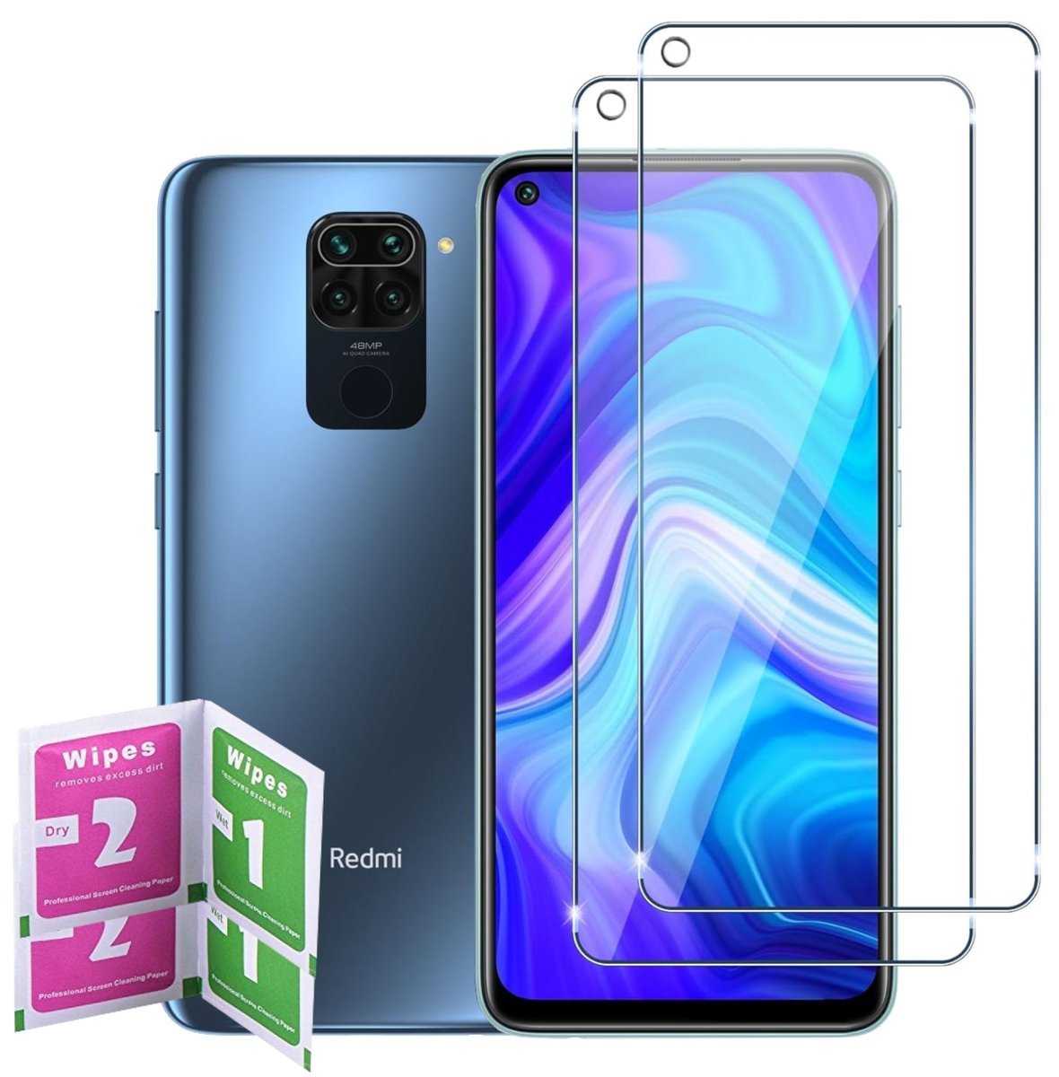 2x SZKŁO HARTOWANE Z OTWOREM SZYBKA do Xiaomi Redmi Note 9